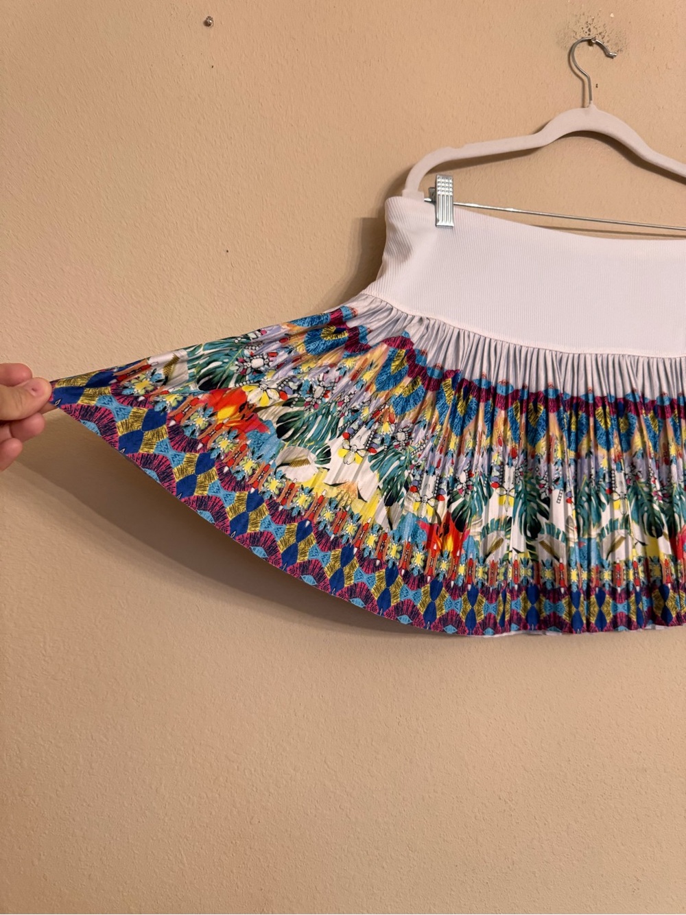Lucky In Love Skort Skirt Womens XL / 16 Multicolor Floral Pleated Tennis Tiered - Picture 8 of 14